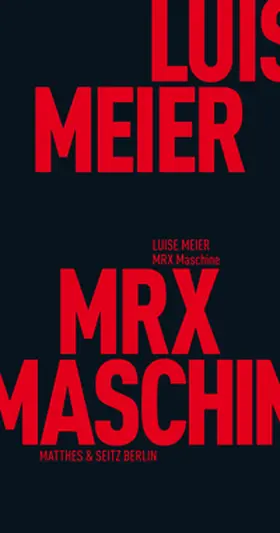 Meier |  MRX Maschine | Buch |  Sack Fachmedien