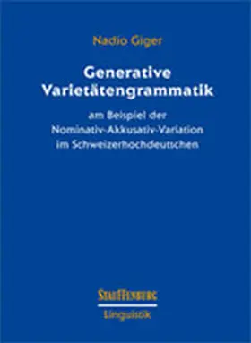 Giger |  Generative Varietätengrammatik | Buch |  Sack Fachmedien