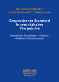 Schneider / Butterworth / Hahn |  Gesprochener Standard in syntaktischer Perspektive | Buch |  Sack Fachmedien