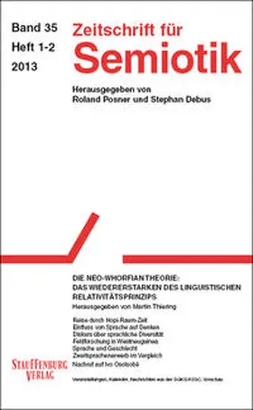 Debus / Posner |  Zeitschrift für Semiotik / Die Neo-Whorfian Theorie: Das Wiedererstarken des linguistischen Relativitätsprinzip | Buch |  Sack Fachmedien