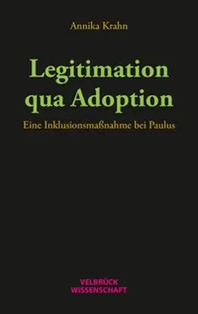 Krahn |  Legitimation qua Adoption | Buch |  Sack Fachmedien