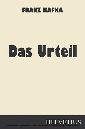 Kafka |  Das Urteil | eBook | Sack Fachmedien