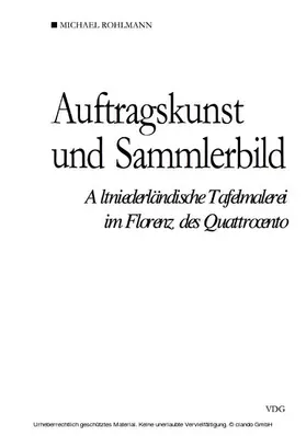 Rohlmann |  Auftragskunst und Sammlerbild | eBook | Sack Fachmedien