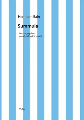 Bahr / Schnödl |  Hermann Bahr / Summula | eBook | Sack Fachmedien