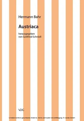 Bahr / Schnödl / Pias |  Hermann Bahr / Austriaca | eBook | Sack Fachmedien