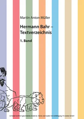 Müller | Hermann Bahr - Textverzeichnis | E-Book | www.sack.de