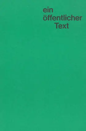 Schmitt |  Arne Schmitt. ein öffentlicher text | Buch |  Sack Fachmedien