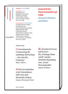 Maurer / Holthaus / Drummond Nauck |  Unternehmerische Verantwortung für nachhaltige Entwicklung – eine sinnvolle Forderung? „Zwischen Gewissen und Gewinn“: Die „Freiburger Denkschrift“ und ihre christliche Begründung einer „Sozial-Wirtschaftsethik“ Das Gewinnparadox in der Unternehmensethik: | Buch |  Sack Fachmedien