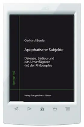 Burda |  Apophatische Subjekte | eBook | Sack Fachmedien