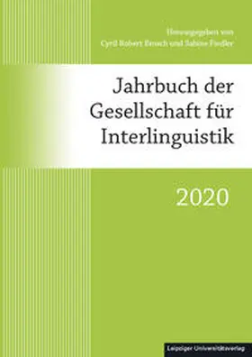 Brosch / Fiedler |  Jahrbuch der Gesellschaft für Interlinguistik 2020 | Buch |  Sack Fachmedien