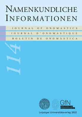 Prinz / Rampl / Siegfried-Schupp |  Namenkundliche Informationen 114 | Buch |  Sack Fachmedien