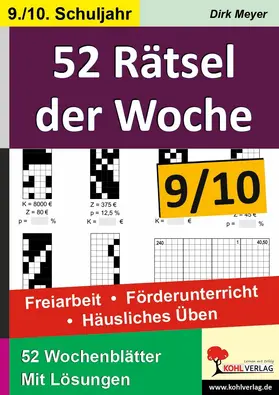 Meyer |  52 Rätsel der Woche / Klasse 9-10 | eBook | Sack Fachmedien