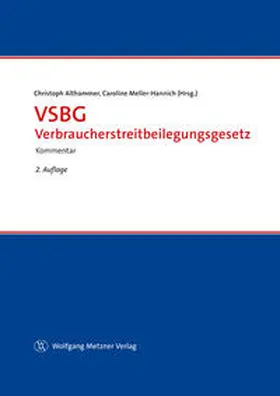 Althammer / Meller-Hannich | VSBG Verbraucherstreitbeilegungsgesetz | E-Book | sack.de