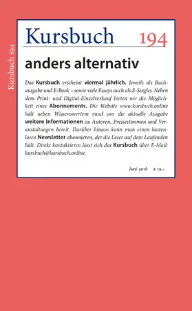 Felixberger / Nassehi |  Kursbuch 194 | eBook | Sack Fachmedien