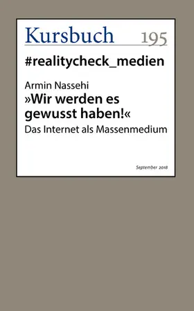 Nassehi | "Wir werden es gewusst haben!" | E-Book | www.sack.de