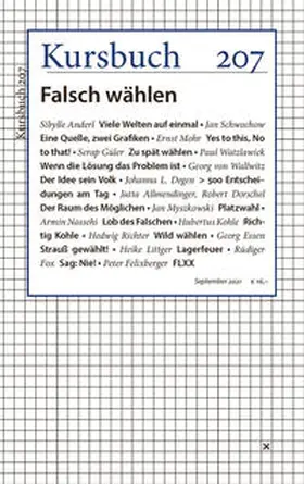 Nassehi / Felixberger | Kursbuch 207 | Buch | 978-3-96196-223-5 | www.sack.de