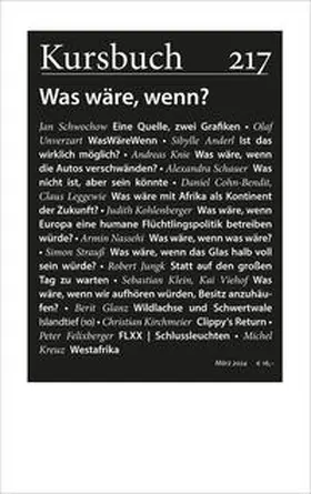 Nassehi / Felixberger / Anderl |  Kursbuch 217 | Buch |  Sack Fachmedien