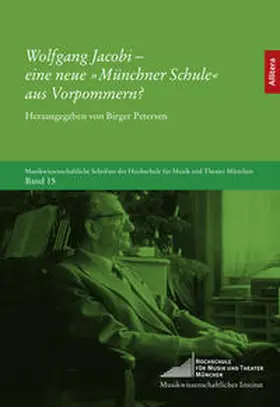 Petersen |  Wolfgang Jacobi - eine neue »Münchner Schule« aus Vorpommern? | Buch |  Sack Fachmedien