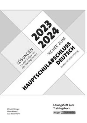 Metzger / Rinnert |  Sicher zum Hauptschulabschluss Deutsch Baden-Württemberg 2023 und 2024 | Buch |  Sack Fachmedien