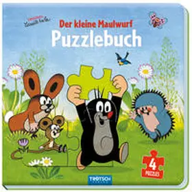  Trötsch Der kleine Maulwurf Puzzlebuch mit 4 Puzzle Maulwurf | Buch |  Sack Fachmedien
