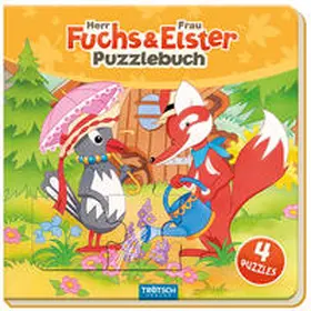  Trötsch Unser Sandmännchen Puzzlebuch mit 4 Puzzle Fuchs und Elster | Buch |  Sack Fachmedien