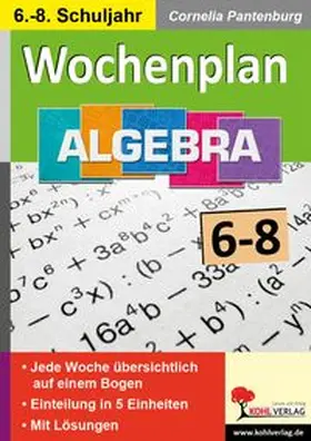 Pantenburg |  Wochenplan Algebra / Klasse 6-8 | Buch |  Sack Fachmedien