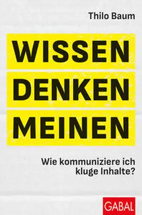 Baum |  Wissen, denken, meinen | eBook | Sack Fachmedien