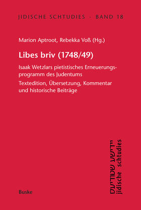 Aptroot / Voß / Wetzlar | Aptroot, M: Libes briv (1748/49) | Buch | 978-3-96769-013-2 | sack.de