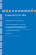 Steinbach / Meister / Grewendorf |  Linguistische Berichte Heft 275 | Buch |  Sack Fachmedien