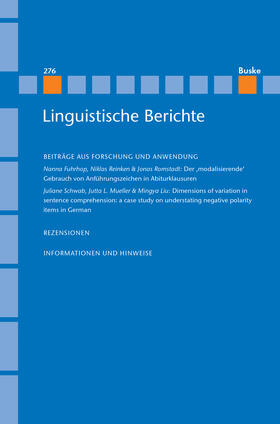 Steinbach / Meister / Grewendorf | Linguistische Berichte Heft 276 | E-Book | sack.de