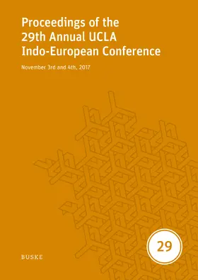 Goldstein / Jamison / Vine |  Proceedings of the 29th Annual UCLA Indo-European Conference | eBook | Sack Fachmedien