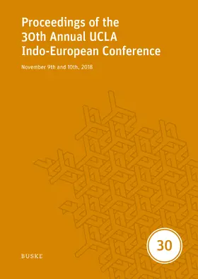 Jamison / Vine / Goldstein |  Proceedings of the 30th Annual UCLA Indo-European Conference | eBook | Sack Fachmedien