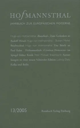 Neumann / Renner / Schnitzler |  Hofmannsthal Jahrbuch zur Europäischen Moderne | Buch |  Sack Fachmedien