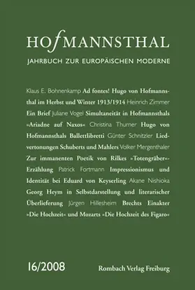 Neumann / Renner / Schnitzler |  Hofmannsthal Jahrbuch zur Europäischen Moderne | Buch |  Sack Fachmedien