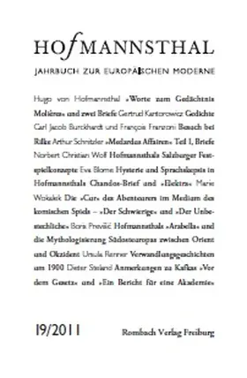 Neumann / Renner / Schnitzler |  Hofmannsthal Jahrbuch zur Europäischen Moderne | Buch |  Sack Fachmedien