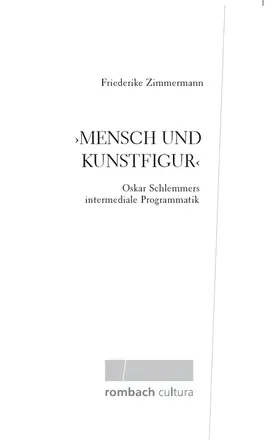 Zimmermann |  "Mensch und Kunstfigur" | Buch |  Sack Fachmedien