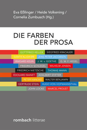 Eßlinger / Volkening / Zumbusch | Die Farben der Prosa | Buch | 978-3-96821-550-1 | sack.de