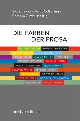 Eßlinger / Volkening / Zumbusch | Die Farben der Prosa | Buch | 978-3-96821-550-1 | sack.de