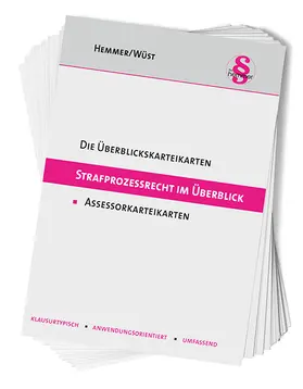 Hemmer / Wüst | Hemmer, K: Die Überblickskarteikarten Strafprozessrecht (StP | Sonstiges | 978-3-96838-042-1 | sack.de