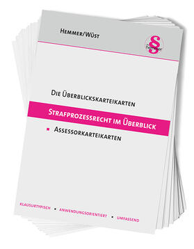 Hemmer / Wüst | Die Überblickskarteikarten Strafprozessrecht (StPO) im Überblick | Sonstiges | 978-3-96838-042-1 | sack.de