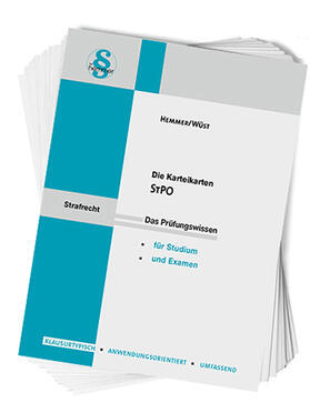 Hemmer / Wüst | Strafprozessordnung | Sonstiges | 978-3-96838-052-0 | sack.de