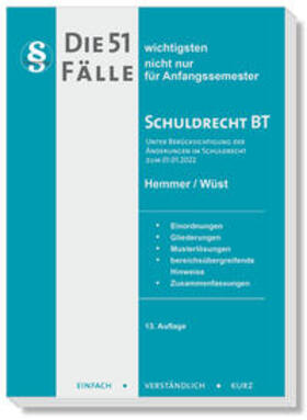 Hemmer / Wüst / Alquen |  Hemmer, K: 51 Fälle Schuldrecht BT | Buch |  Sack Fachmedien