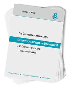 Hemmer / Wüst / Hein |  Überblickskarteikarten Öffentliches Recht im Überblick II - NRW | Buch |  Sack Fachmedien