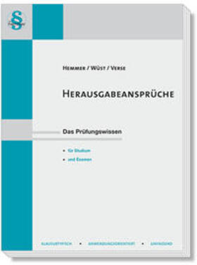 Hemmer / Wüst / Verse | Herausgabeansprüche | Buch | 978-3-96838-245-6 | sack.de