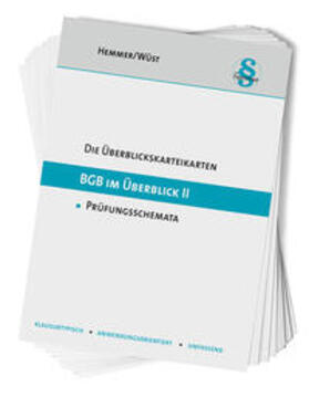 Hemmer / Wüst | Überblickskarteikarten BGB im Überblick II - Nebengebiete | Buch | 978-3-96838-252-4 | sack.de