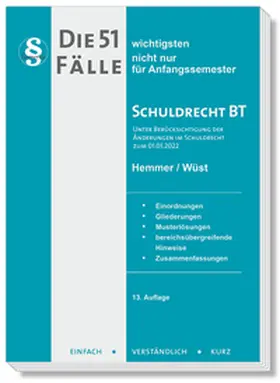 Hemmer / d'Alquen |  Die 51 wichtigsten Fälle Schuldrecht BT | Buch |  Sack Fachmedien