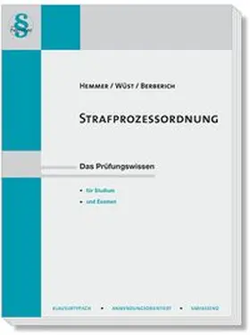 Hemmer / Wüst / Berberich | Strafprozessordnung | Buch | 978-3-96838-459-7 | www.sack.de