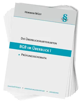Hemmer / Wüst / Tyroller |  Überblickskarteikarten BGB im Überblick I | Sonstiges |  Sack Fachmedien