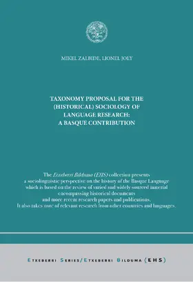 Zalbide / Joly |  Taxonomy Proposal for the (Historical) Sociology of Language Research | eBook | Sack Fachmedien