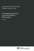 Avenarius / Wundt / Heinze |  Vierteljahrsschrift für wissenschaftliche Philosophie | Buch |  Sack Fachmedien